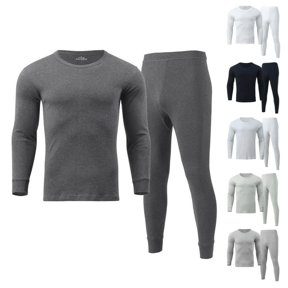 Gyexs Long Johns for Men Thermal - Thermal Underwear for Women Petite, Lightweight Pajamas Pants Loungewear Sets, White, Size XL