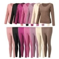 thumbnail image 1 of Gyexs Long Johns for Women Thermal - Thermal Underwear for Women Petite, Lightweight Long Sleeve Shirts Two Piece Sets, B, Size L, 1 of 9