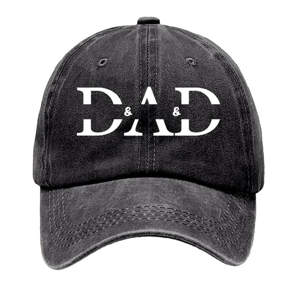 Gyexs Low Cap Fathers Day Hats Dad Embroidered Pigment Dyed Adjustable Daddy Baseball Cap Dad Gifts from Daughter Son Wife #Black