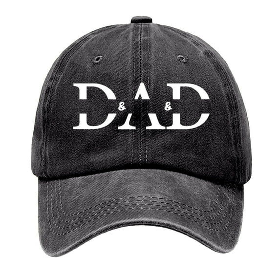 Gyexs Low Cap Fathers Day Hats Dad Embroidered Pigment Dyed Adjustable Daddy Baseball Cap Dad Gifts from Daughter Son Wife #Black