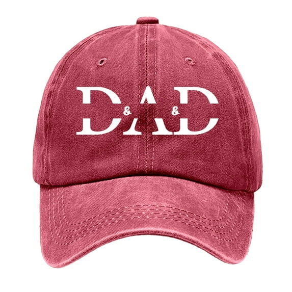 Gyexs Low Cap Fathers Day Hats Dad Embroidered Pigment Dyed Adjustable Daddy Baseball Cap Dad Gifts from Daughter Son Wife #Red