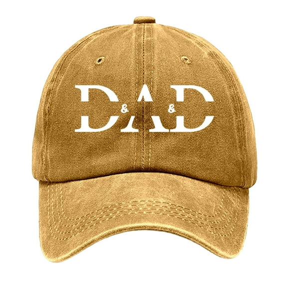 Gyexs Low Cap Fathers Day Hats Dad Embroidered Pigment Dyed Adjustable Daddy Baseball Cap Dad Gifts from Daughter Son Wife #Yellow