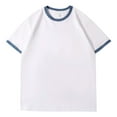 thumbnail image 1 of Gyexs Mens Big and Tall Shirts Fashion Casual Textured Pullover Tees Casual Classic Basic Tee Shirts Men's Fashion Dark Blue, Size M, 1 of 4