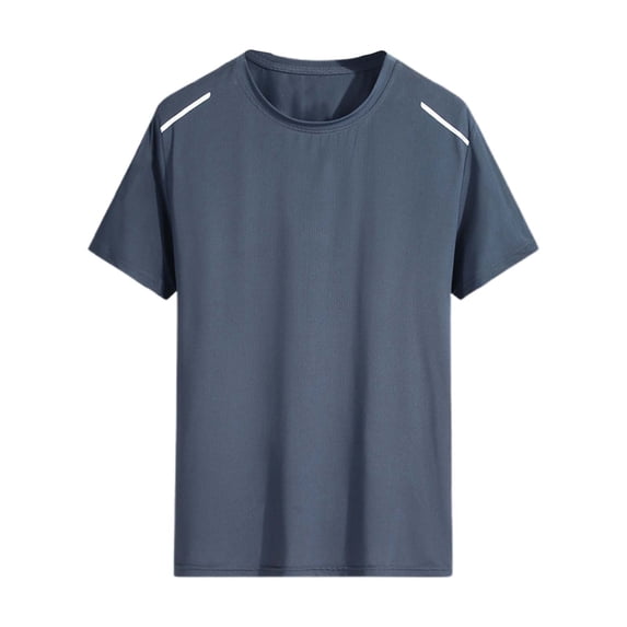 Gyexs Mens Big and Tall Shirts Oversized Short Sleeve Holiday T Shirts Quick Drying Athletic Running T-Shirts Summer Clothes Dark Gray, Size XXXL