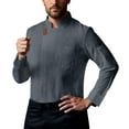 thumbnail image 1 of Gyexs Mens Chef Coat Uniform Long Sleeve Cook Jacket Restaurant Kitchen Work Lightweight Breathable Clothes Grey, Size XXXXL, 1 of 4