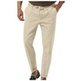 thumbnail image 1 of Gyexs Mens Chinos Pants Slim Fit Dress Business Work Casual Travel Slacks Spring Summer Bussiness Casual Trousers Formal Clothing Beige, Szie XXXL, 1 of 5