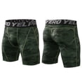 thumbnail image 1 of Gyexs Mens Compression Shorts Quick Drying Athletic Stretch Base Layer Shorts Workout Shorts for Running Gym Training Z01 Army Green, Size L, 1 of 3