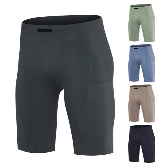 Gyexs Mens Cycling Shorts - Gym Shorts Men, Lightweight Breathable Quick Drying 9 Inch Inseam Grey, Size 3XL