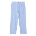 thumbnail image 1 of Gyexs Mens Dress Pants Stretch Expandable Waist Suit Pleated Front Slacks Loose Fit Lightweight Summer Beach Trousers Spring Summer Clothes Light Blue, Szie L, 1 of 8