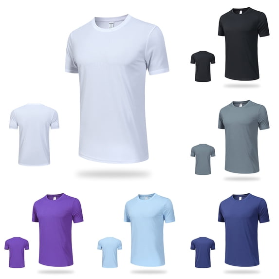 Gyexs Mens Quick Drying Swim Shirt Short Sleeve T Shirts UPF 50+ Athletic Running Gym Workout Tee Tops White, Size XXXL