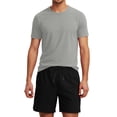 thumbnail image 1 of Gyexs Mens Short Sets 2 Piece Outfits Casual Outdoor Sportswear Short Sleeve T-Shirt with Drawstring Shorts Grey, Size L4, 1 of 4