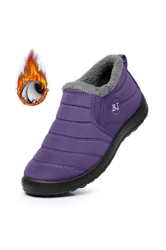 Mens Snow Boots Size 7, Winter Shoes for Women 2025 Dressy, Static Dissipative, Button, Moto, Wingtip Toe, Outerwear, Purple, Size 7