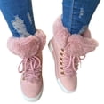 thumbnail image 1 of Gyexs Mens Snow Boots Wide, Winter Shoes for Women 2025 Boots, Insulated, Zip, Riding, Cap Toe, Women's Fashion, Pink, Size 5.5, 1 of 4