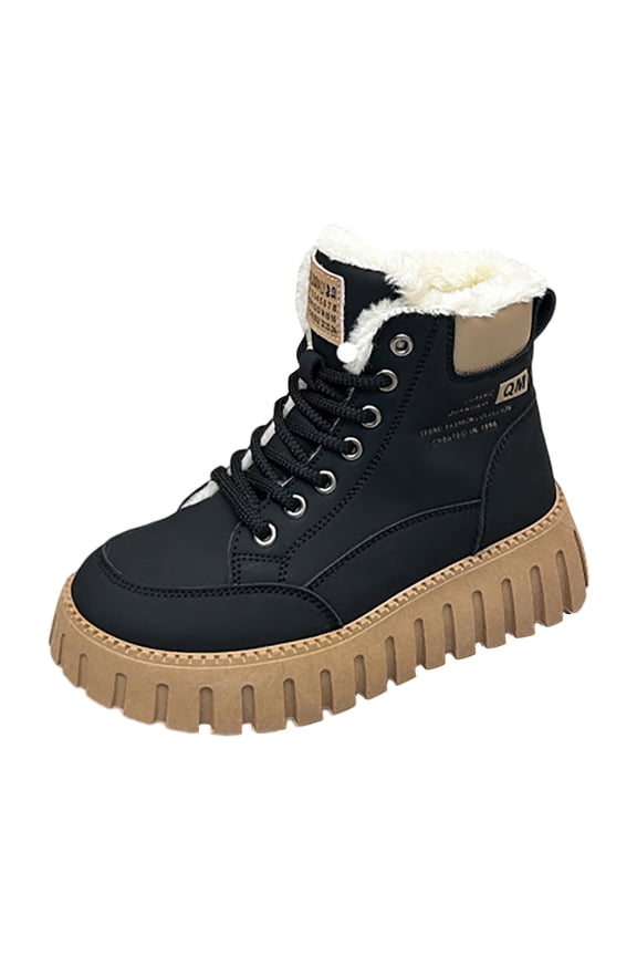 Mens Snow Boots, Winter Shoes for Women 2025, Insulated, Pull-On, Riding, Steel Toe, Men's Fashion, Black, Size 7