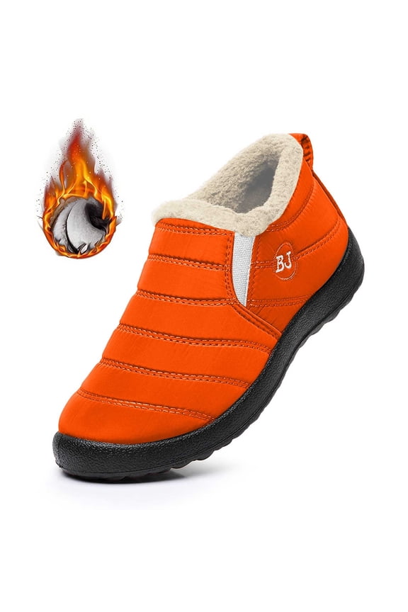 Mens Snow Boots, Winter Shoes for Women Size 6, Orthotic Technology, Pull-On, Rain, Wingtip Toe, Women's Fashion, Orange, Size 9