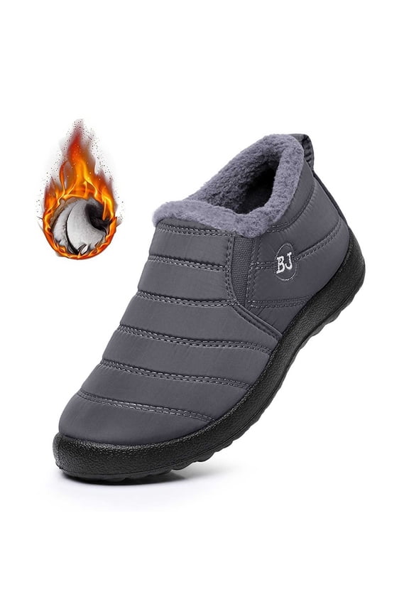 Mens Snow Boots, Womens Winter Shoes for Work, Flexible, Button, Riding, Cap Toe, Women's Fashion, Grey, Size 7