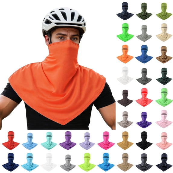 Gyexs Mens Summer Balaclava with Long Neck Cover Face Mask UPF 50+ Sun Protection, Yellow, One Size