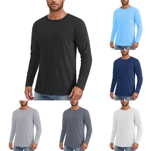 Gyexs Mens UPF 50+ UV Sun Protection Shirts Outdoor Long Sleeve SPF Rash Guard for Fishing Hiking Swimming Running Summer Clothes GY2, Size S