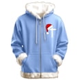 thumbnail image 1 of Gyexs Merry Christmas Hoodies for Women Men Xmas Tree Christmas Sweater Xmas Furry Trim Unisex Pullover Christmas Hoodies X02 Light Blue & Size XXXXL, 1 of 3