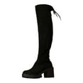 thumbnail image 1 of Gyexs Over The Knee Boots for Women Platform Thigh High Pull on Booties Heel Round Toe Long Boots Fall Winter Shoes #03 Black & Size 6.5, 1 of 9