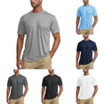 thumbnail image 1 of Gyexs Rash Guard for Men Short Sleeve, Mens Swim Shirt, Sun Shirt UPF+ 50 UV Protection, SPF Quick Drying Rashguard Blue, Size L, 1 of 4