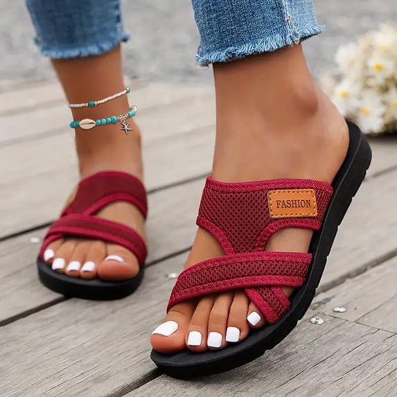 Gyexs Sandals Women 2026 Comfortable Spring Shoes Beach Flip Flops Casual Slippers Size 7