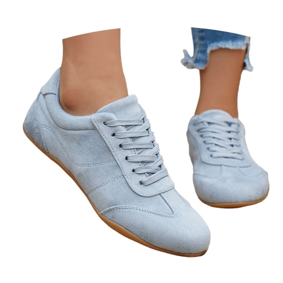 Gyexs Sleek Slim Sneakers for Women - Arch Support on Casual Shoes for Hiking Running Walking, Blue US: 6.5
