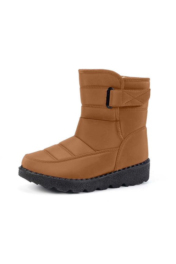 Snow Boots for Men Size 10, Womens Winter Shoes, Cushioned, Lace-Up, Moto, Wingtip Toe, Winter Clothes, Yellow, Size 10