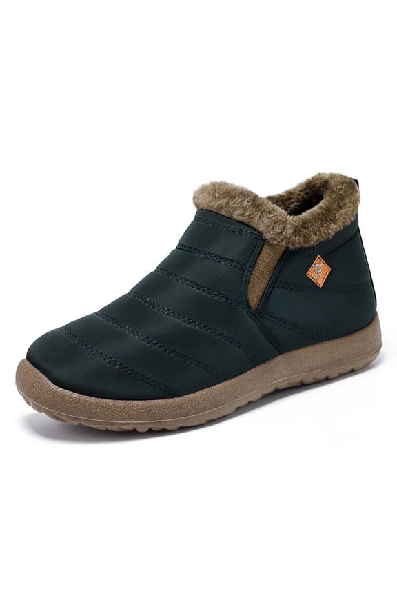 Snow Boots for Men Warm Lined Non Outdoor Winter High Top Cotton Shoes for Work Commute Walking Loafers, Z02 Blue, Size 9