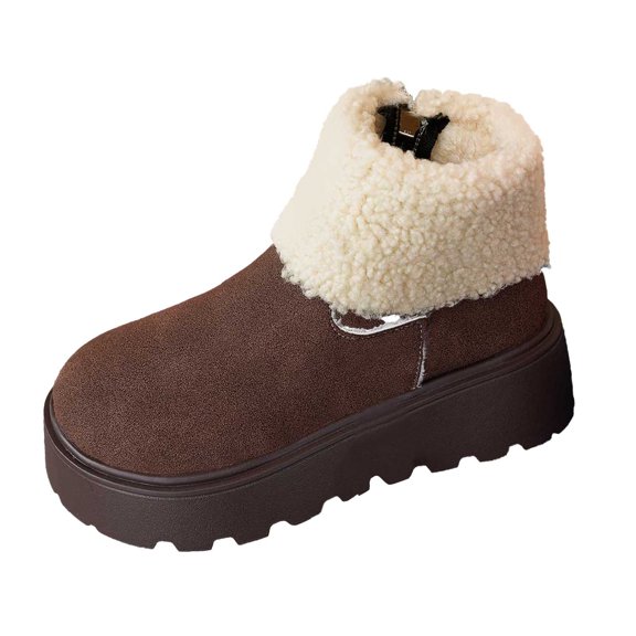 Gyexs Snow Boots for Men, Winter Shoes for Women 2025, Breathable, Speed Laces, Western, Pointed Toe, Men's Fashion, Coffee, Size 7