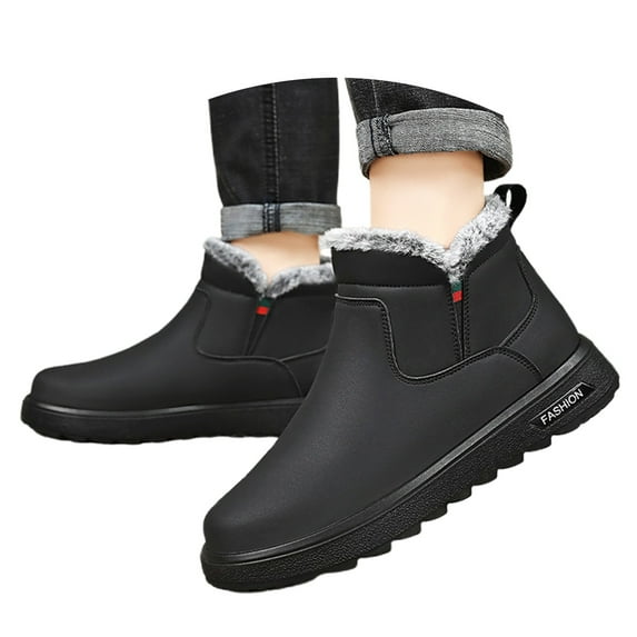 Gyexs Snow Boots for Women Size 12, Winter Shoes Women Waterproof, Cushioned, Pull-On, Rain, Steel Toe, Women's Fashion, Black, Size 9