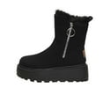 thumbnail image 1 of Gyexs Snow Boots for Women, Winter Shoes for Women 2025 Wide Width, Wide Calf, Hook & Loop, Western, Wingtip Toe, Women's Fashion, Black, Size 6.5, 1 of 8