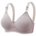 thumbnail image 1 of Gyexs Soft Wireless Drop Bra for Women Lightweight Comfort Unlined Bralette with Support Jelly Bras for Women, Grey, Size 40, 1 of 2
