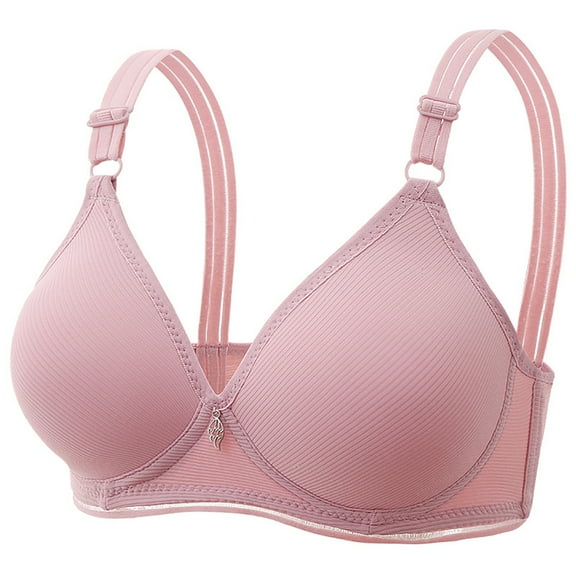 Gyexs Soft Wireless Drop Bra for Women Lightweight Comfort Unlined Bralette with Support Plus Size Bras for Women, Rose Gold, Size 40