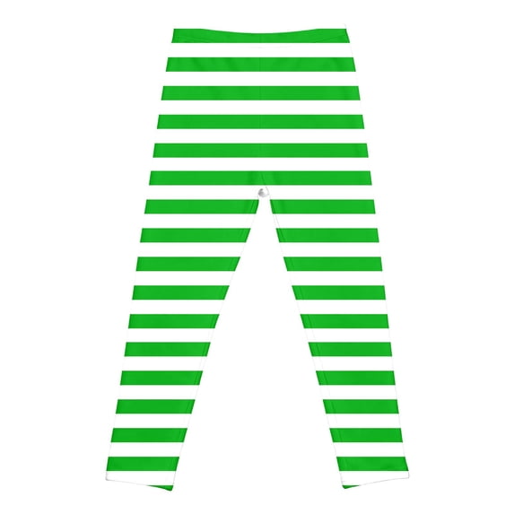 Gyexs Striped Tights for Girls Christmas Leggings Gym Sports Yoga Pants Soft Comfortable Pajama Pants Z03 Green3 & 4-5 Years
