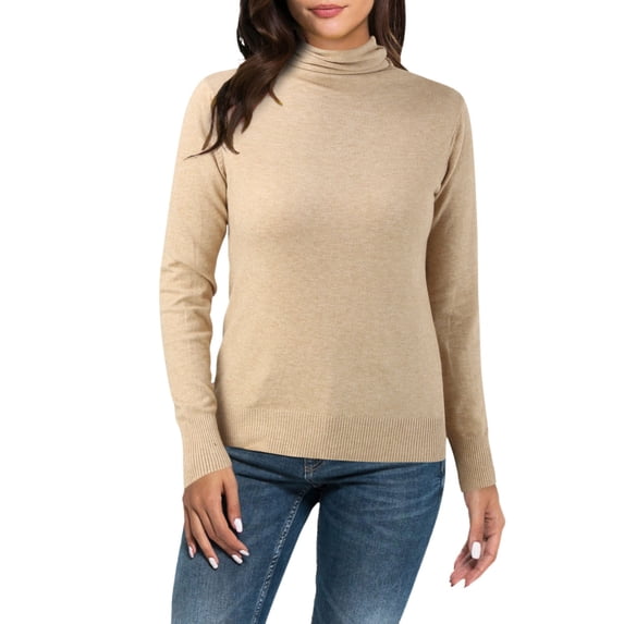 Gyexs Sweaters for Women Long Sleeve Crew Neck Travel Hiking Tee Wool Base Layer Sweater Pullover Tops Fall Winter Outfits, Khaki, Size XXL