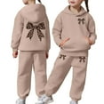 thumbnail image 1 of Gyexs Teen Girls Clothes Size 12-13 Years Casual Hooded Coat + Jogger Pant, 2pcs Clothing Set (Khaki, 12-13 Years), 1 of 6