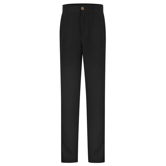 Gyexs Teen Girls Jeans High Waisted Straight Wide Leg Boyfriend Jeans Drawstring Pull on Casual School Travel Z01 Black, 11-12 Years