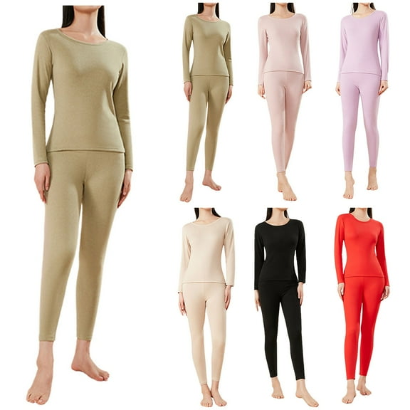 Gyexs Thermal Underwear for Men - Long Johns for Men Thermal Top, Stretchable Sweaters Tops Loungewear Sets, Red, Size M