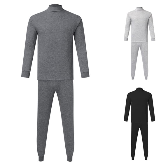 Gyexs Thermal Underwear for Men - Thermal Underwear for Women Set, Lightweight Long Sleeve Shirts Loungewear Sets, GY1, Size XXXL