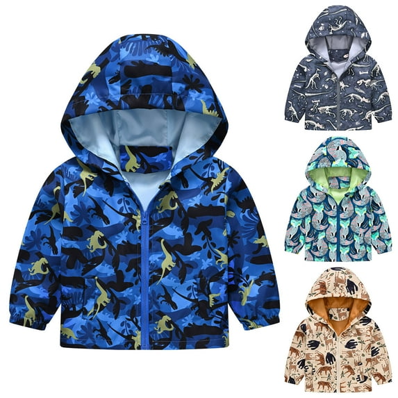 Gyexs Toddler Boys Raincoat Waterproof Lightweight Kids Rain Poncho Jacket Windbreaker Outwear Coat for Baby Girls (Blue, 11-12 Years)