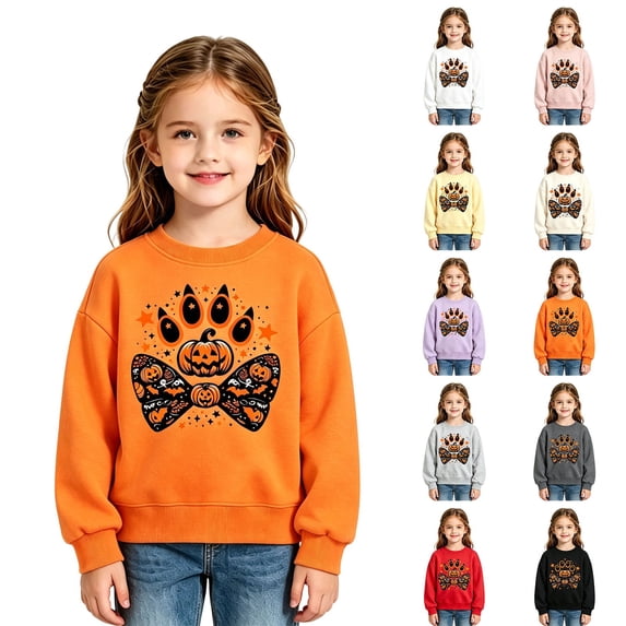 Gyexs Toddler Halloween Sweatshirt Crewneck Pullover, Thermal and Breathable, Themed Party Activewear