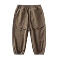 thumbnail image 1 of Gyexs Toddler Little Boys Cargo Pants Slim Leg Streetwear Pants with Pockets Elastic Waist Athletic Trousers, 1 of 4
