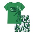 thumbnail image 1 of Gyexs Toddler Summer Clothes Boys Girls Size 5T-6T Fashion Cute Dinosaur Print Short Sleeve T Shirt Shorts 2 Piece Outfit Set(Sportswear, X02-Green, 5-6 Years), 1 of 3