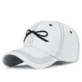 thumbnail image 1 of Gyexs Trendy Bow-Tie Baseball Cap for Women and Men Trucker Hats Y2k Adjustable Fashion Sun Hat with Visor for Hiking & Travel #White, 1 of 5
