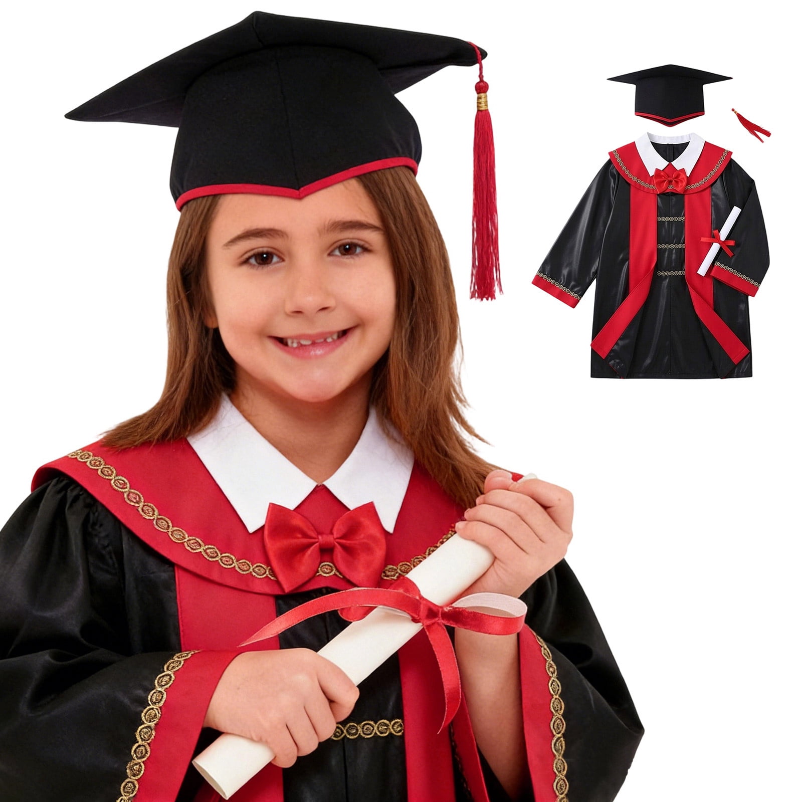 Gyexs Unisex Kids Graduation Gown Cap Tassel Set 2026 Preschool ...