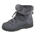 thumbnail image 1 of Gyexs Winter Boots for Women Snow: Furry Lined Warm Ankle Boots - Adjustable Waterproof Outdoor Zipper Snow Shoes, Grey, Size 8.5, 1 of 8