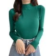 thumbnail image 1 of Gyexs Winter Sweaters for Women Long Sleeve Crew Neck Travel Hiking Tee Warm Soft Wool Seamless Pullover Womens Fall Clothes, GN2, Size One Size, 1 of 5