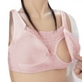 thumbnail image 1 of Gyexs Women Front Button Nursing Bra Wireless Push Up Support Maternity Comfort Seamless Breastfeeding Bra Top, Pink, Size 38, 1 of 4