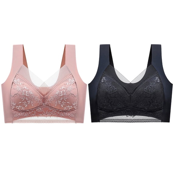 Gyexs Women Full Lace Flower Seamless Underwear Tank Waist Coat Bra Wrapped Bust Comfortable Support, Coffee, Size 4L